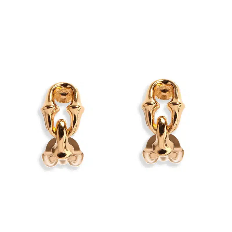 18ct Gold Plated Lock Down Hoop (Single) - Image 3
