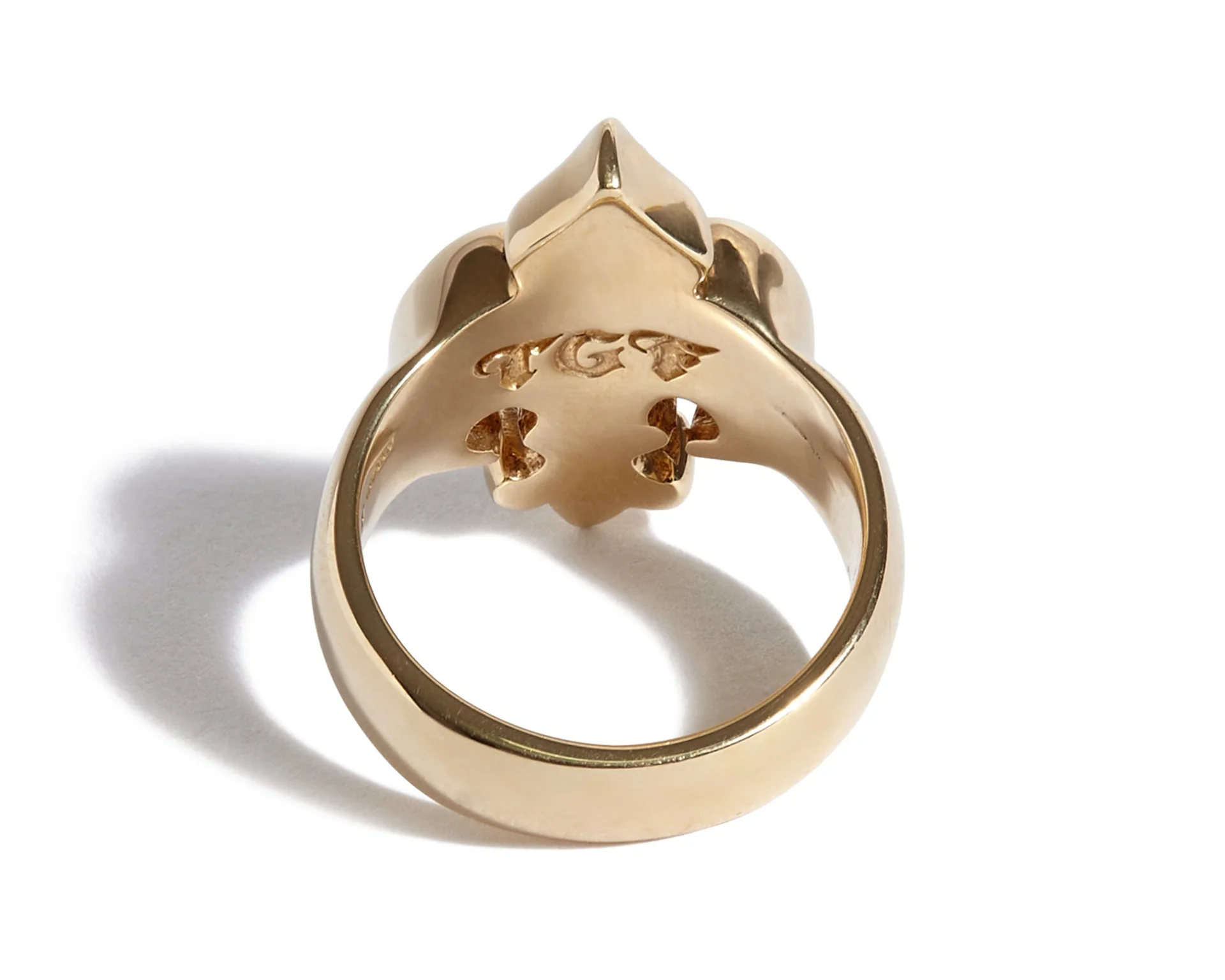 9ct Gold Small Fleur De Lis Ring - Image 5