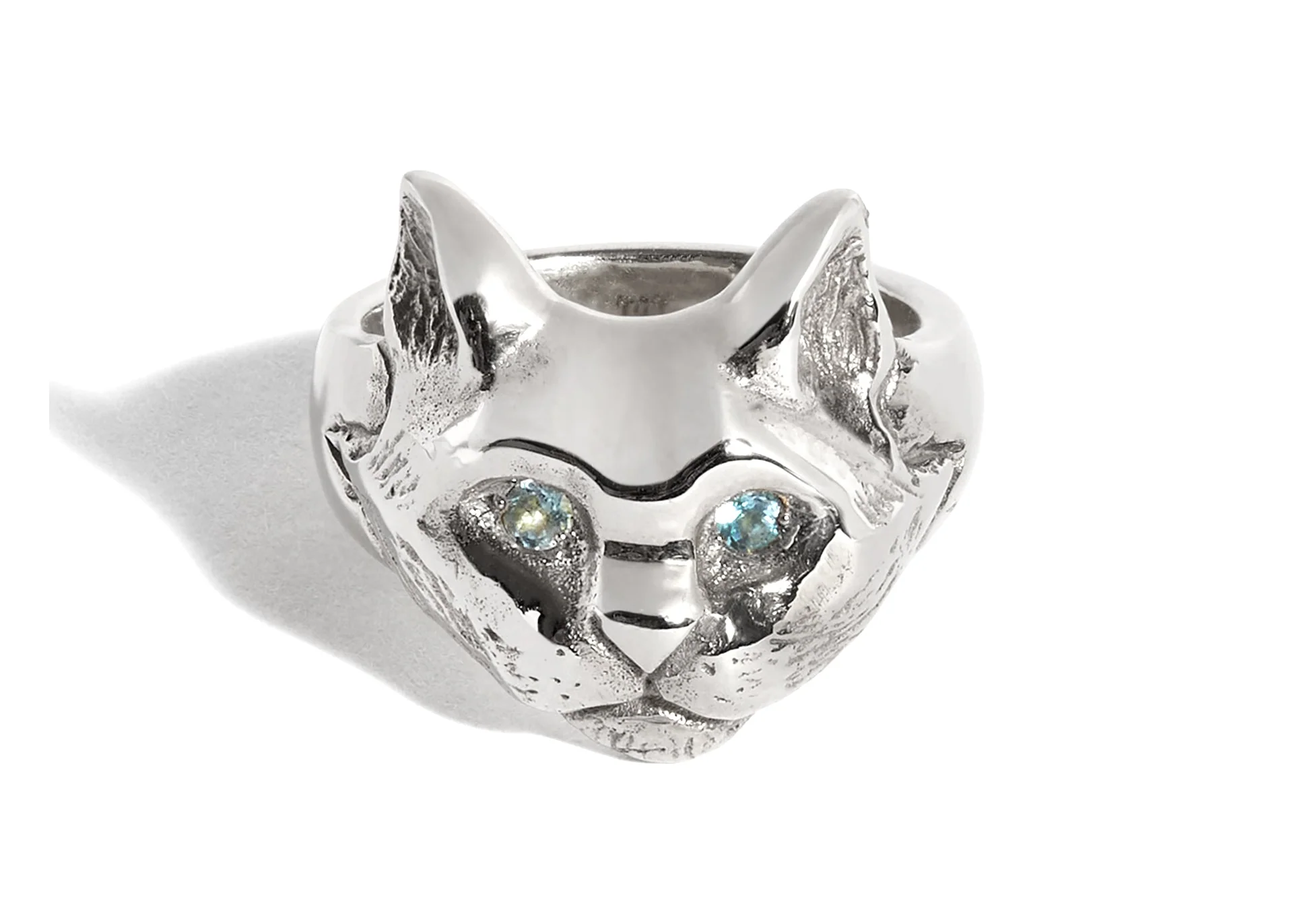 Cat Ring with Topaz Eyes - Image 2