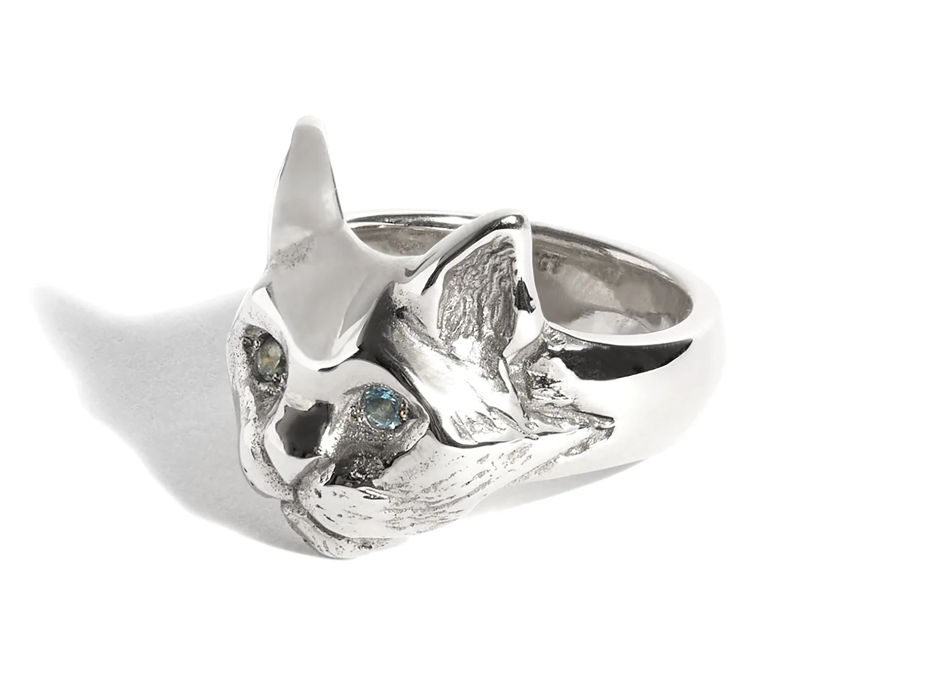 Cat Ring with Topaz Eyes - Image 3