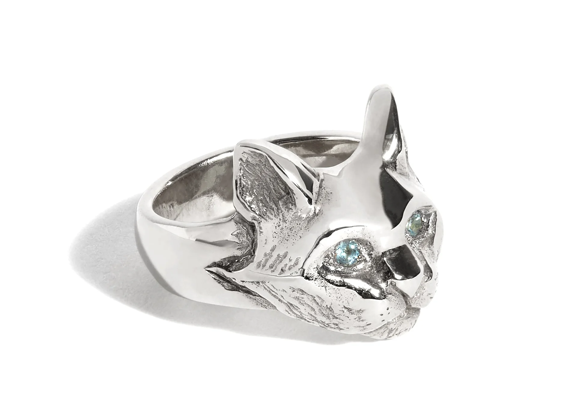 Cat Ring with Topaz Eyes - Image 4