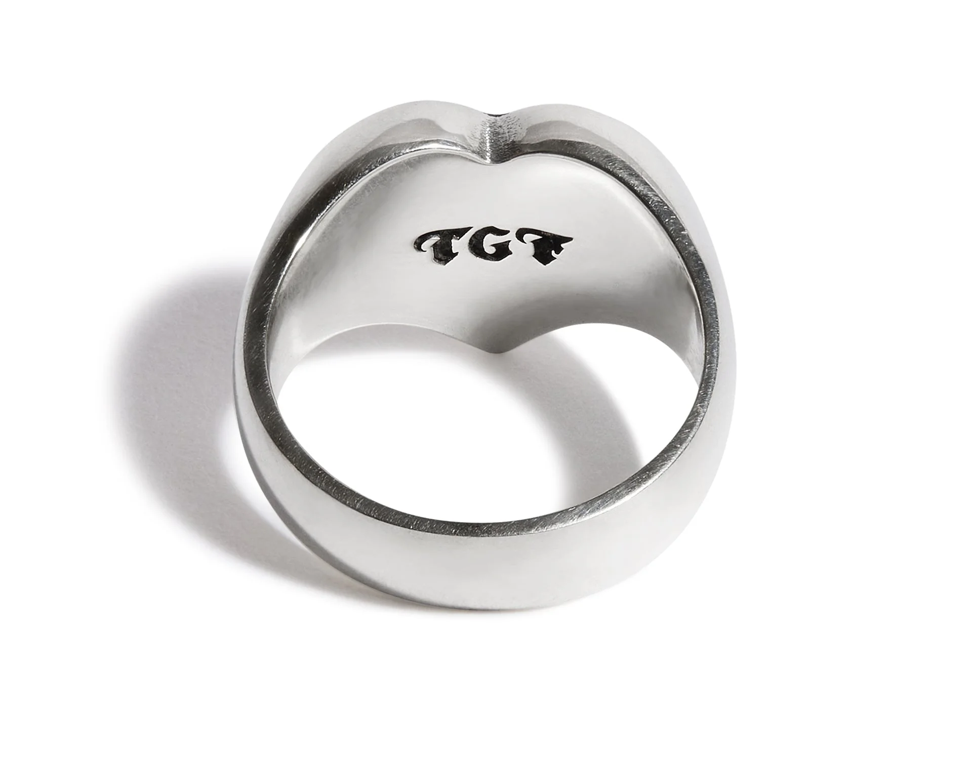 Engraved Solid Heart Ring - Image 12