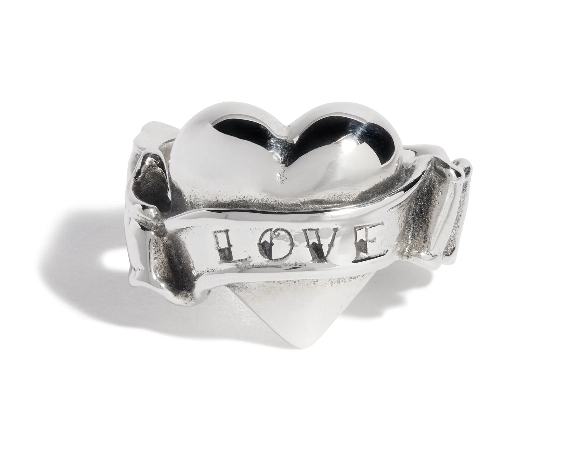 Heart & Banner "Love" Ring - Image 2