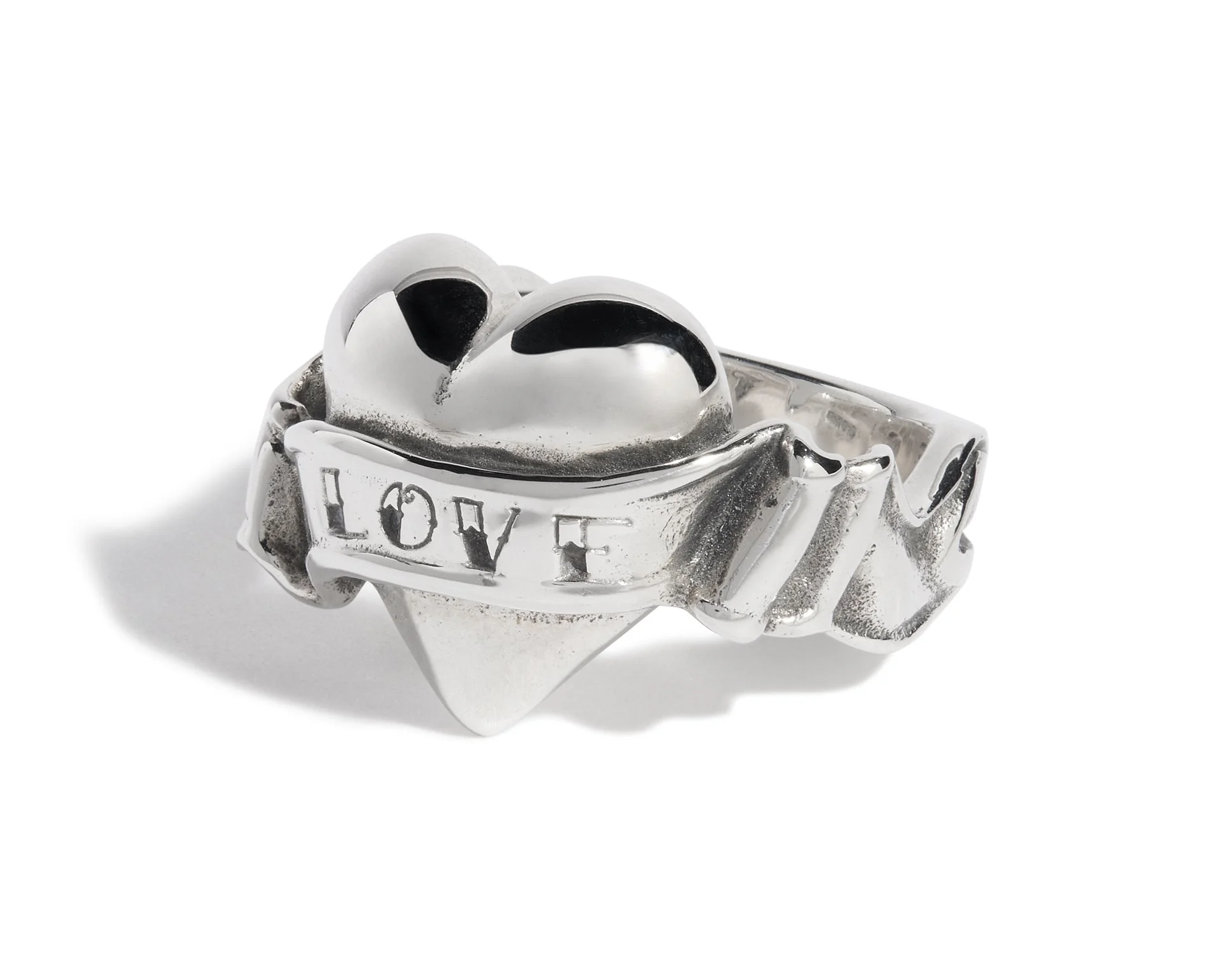 Heart & Banner "Love" Ring - Image 3