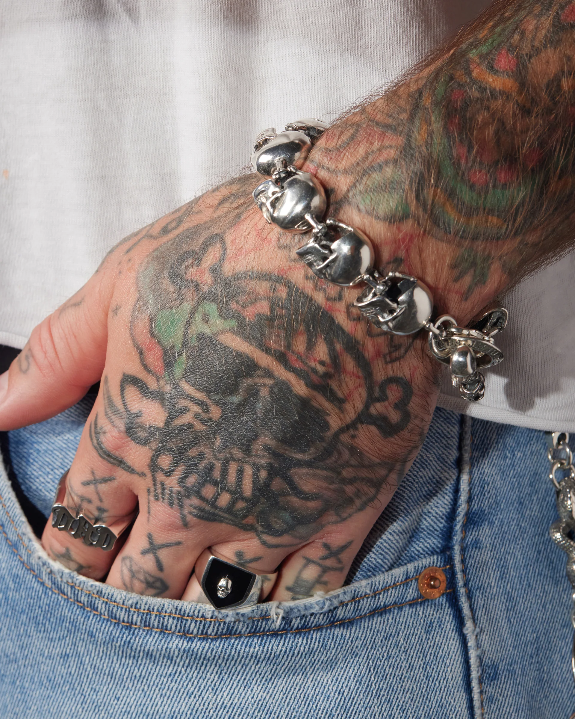 Large Skull Bracelet - Image 3