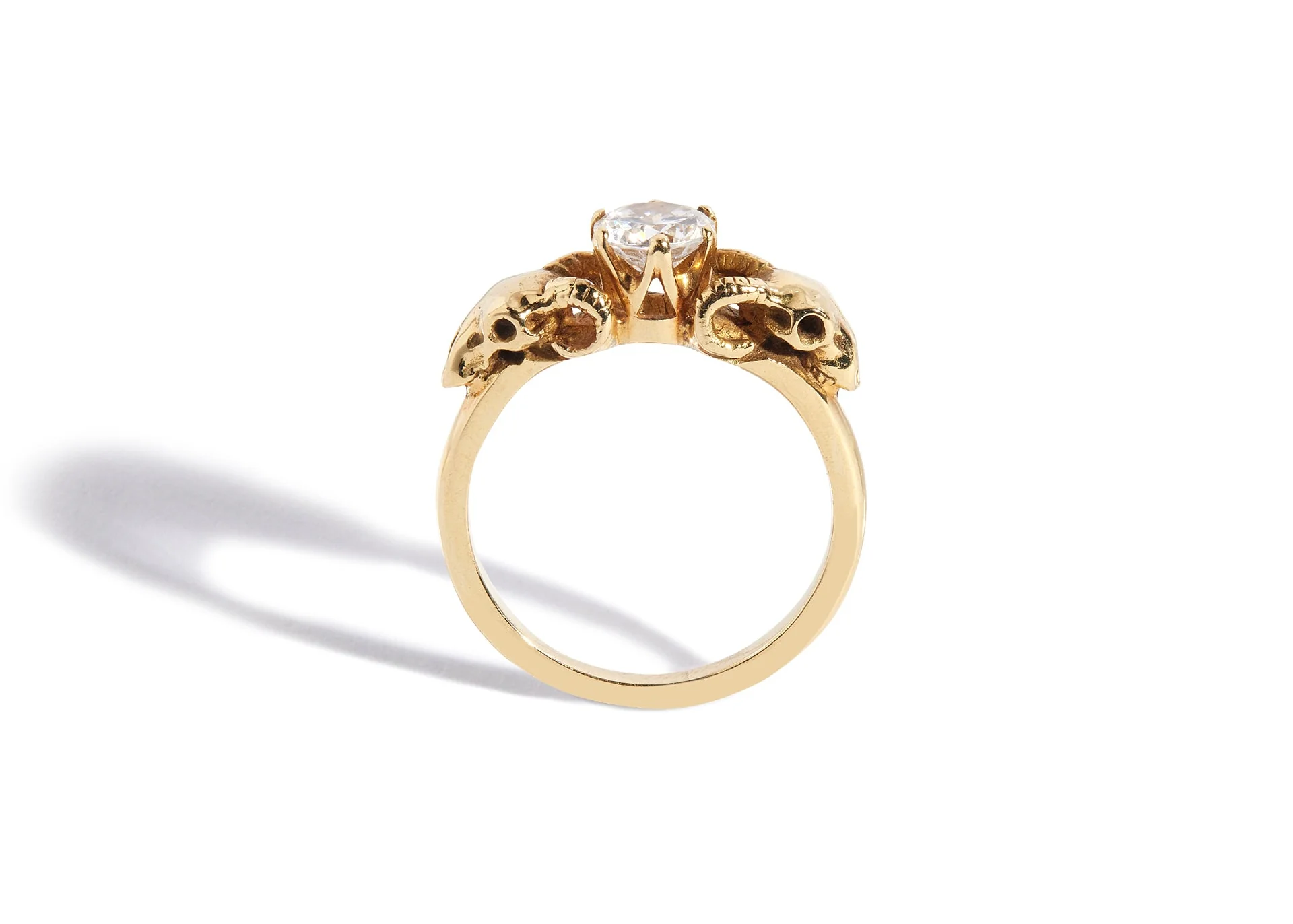 Pan's Bride Engagement Ring with a Natural White Diamond - Image 7