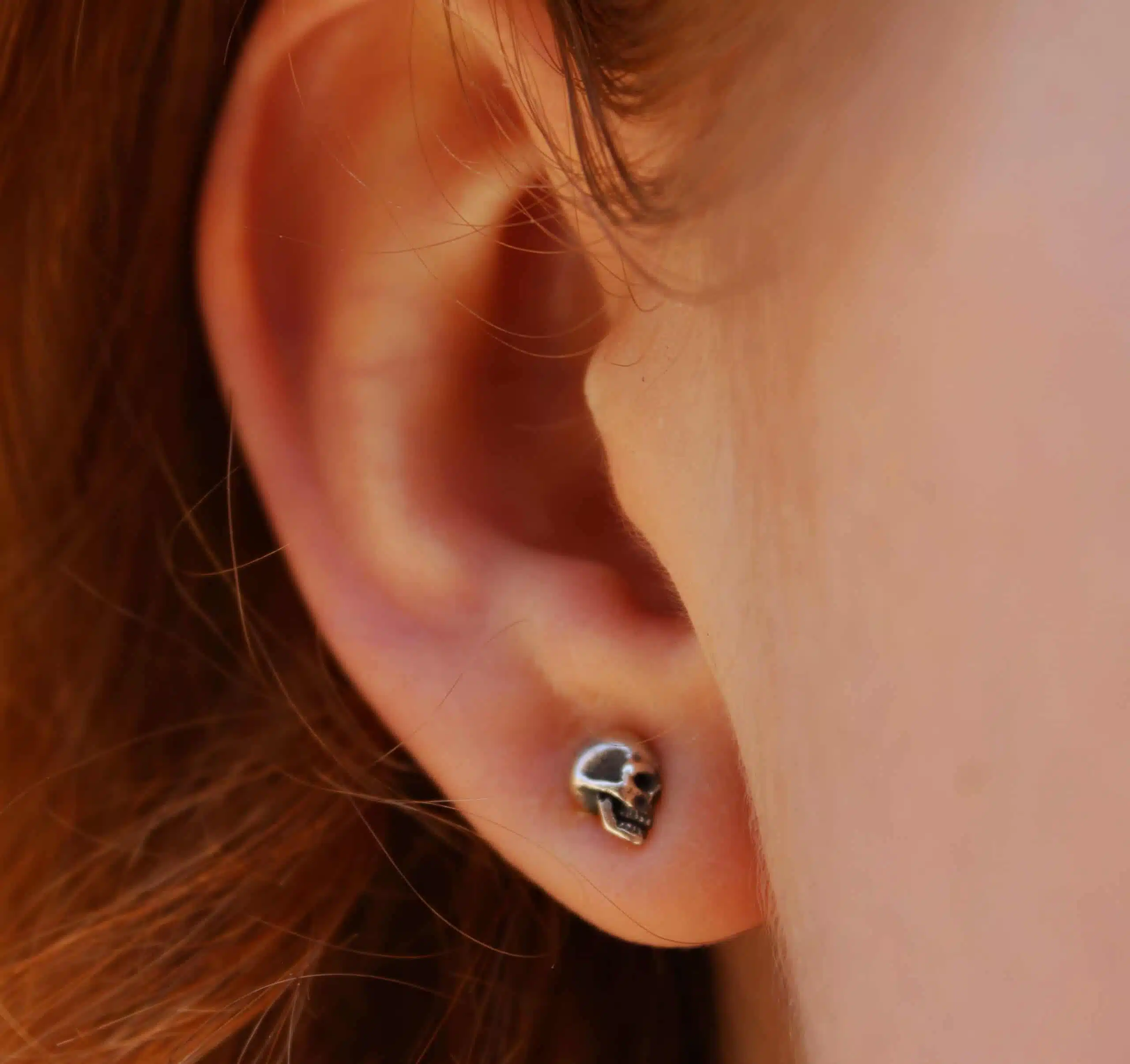 Profile Skull Ear Stud (Single) - Image 2