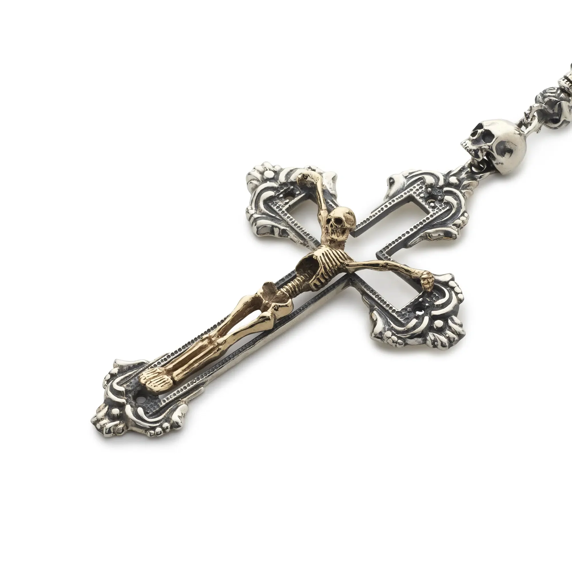Rosary with Silver Skeleton - Image 3