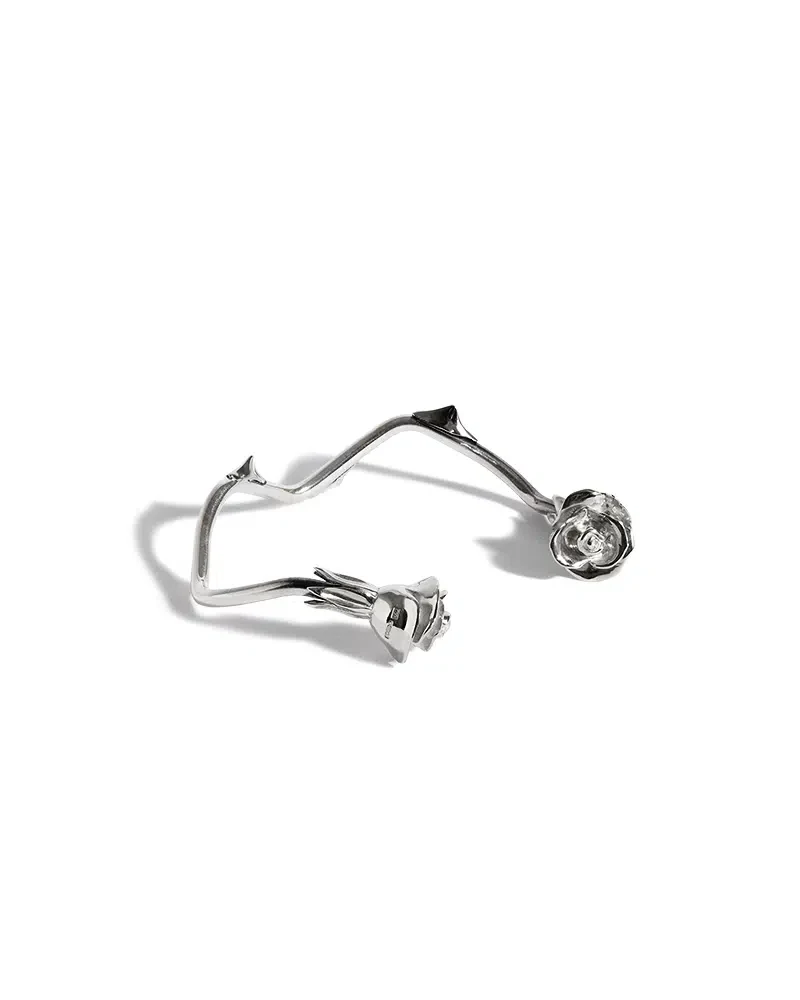 Sammi 'The Rose Amongst Thorns' Silver Bracelet - Image 3