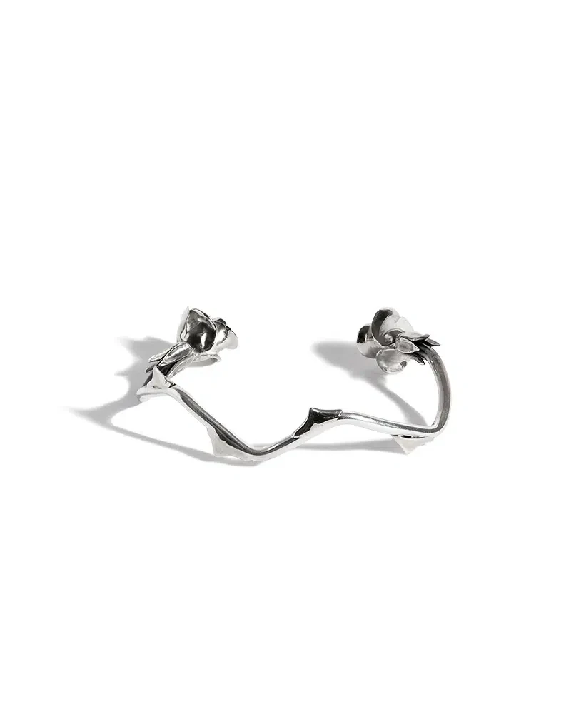 Sammi 'The Rose Amongst Thorns' Silver Bracelet - Image 4