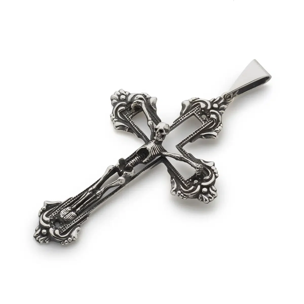 Skeleton on Cross Pendant - Image 3