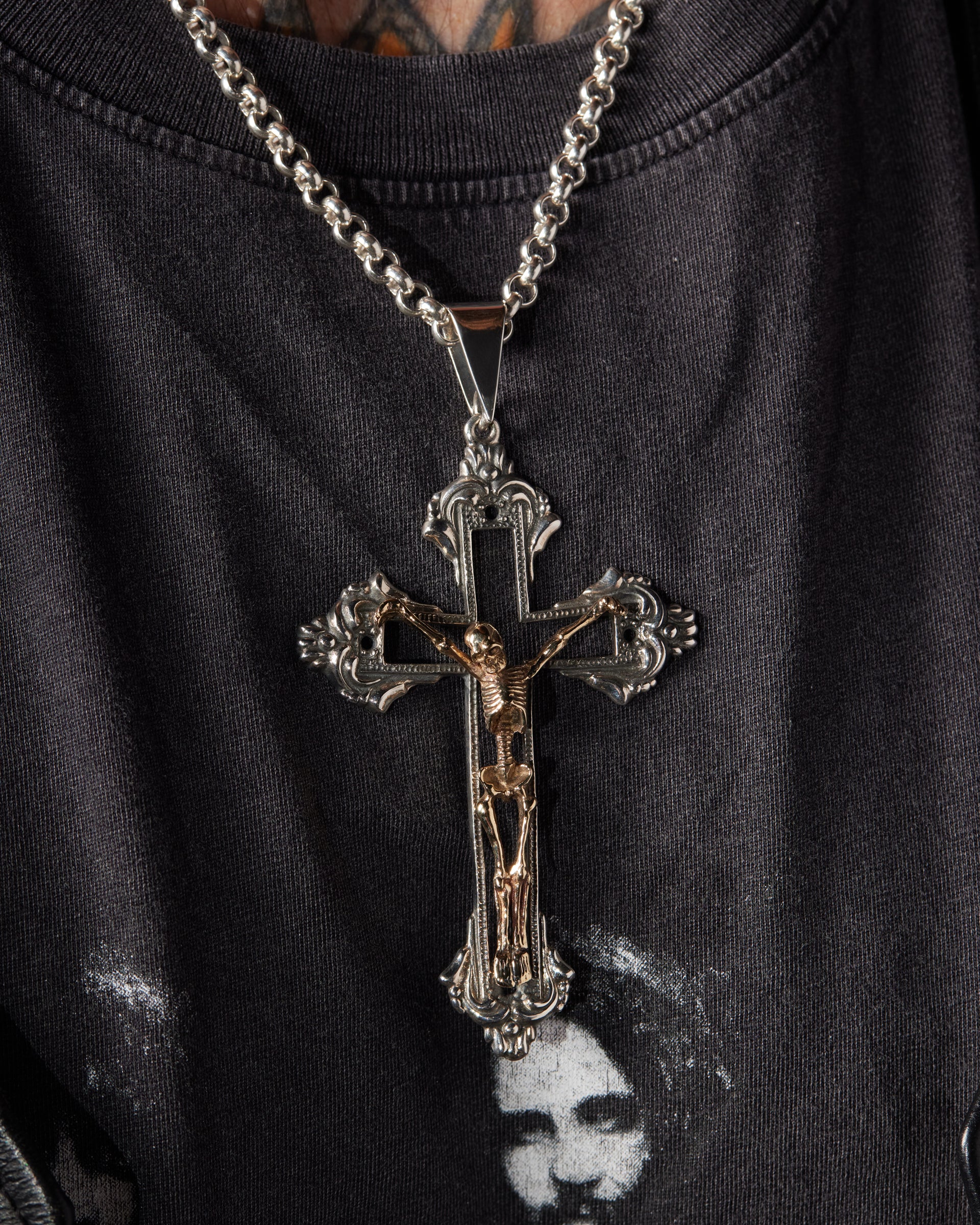 Skeleton on Cross Pendant - Image 5