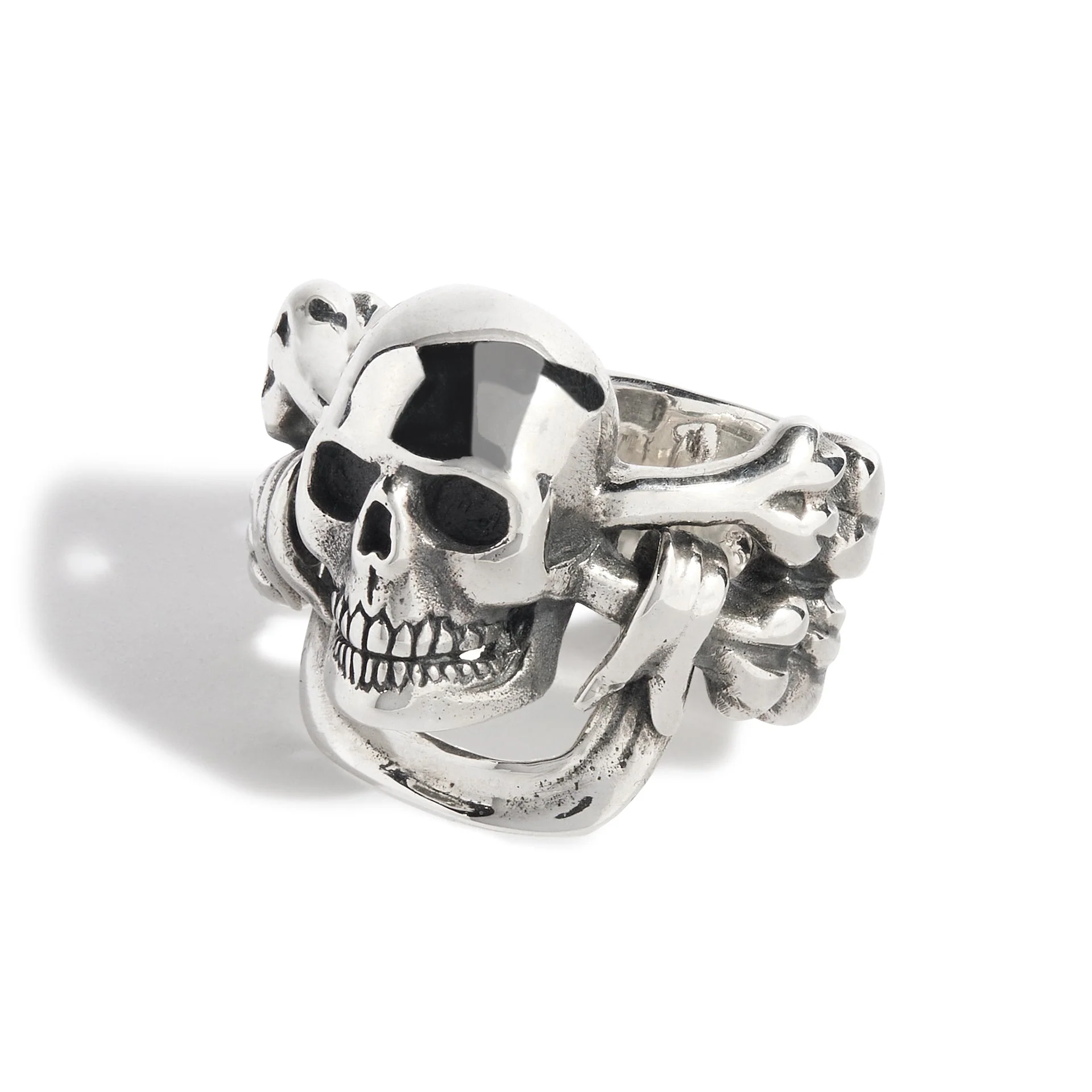 Skull & Crossbones with Silver Banner Ring - Image 3