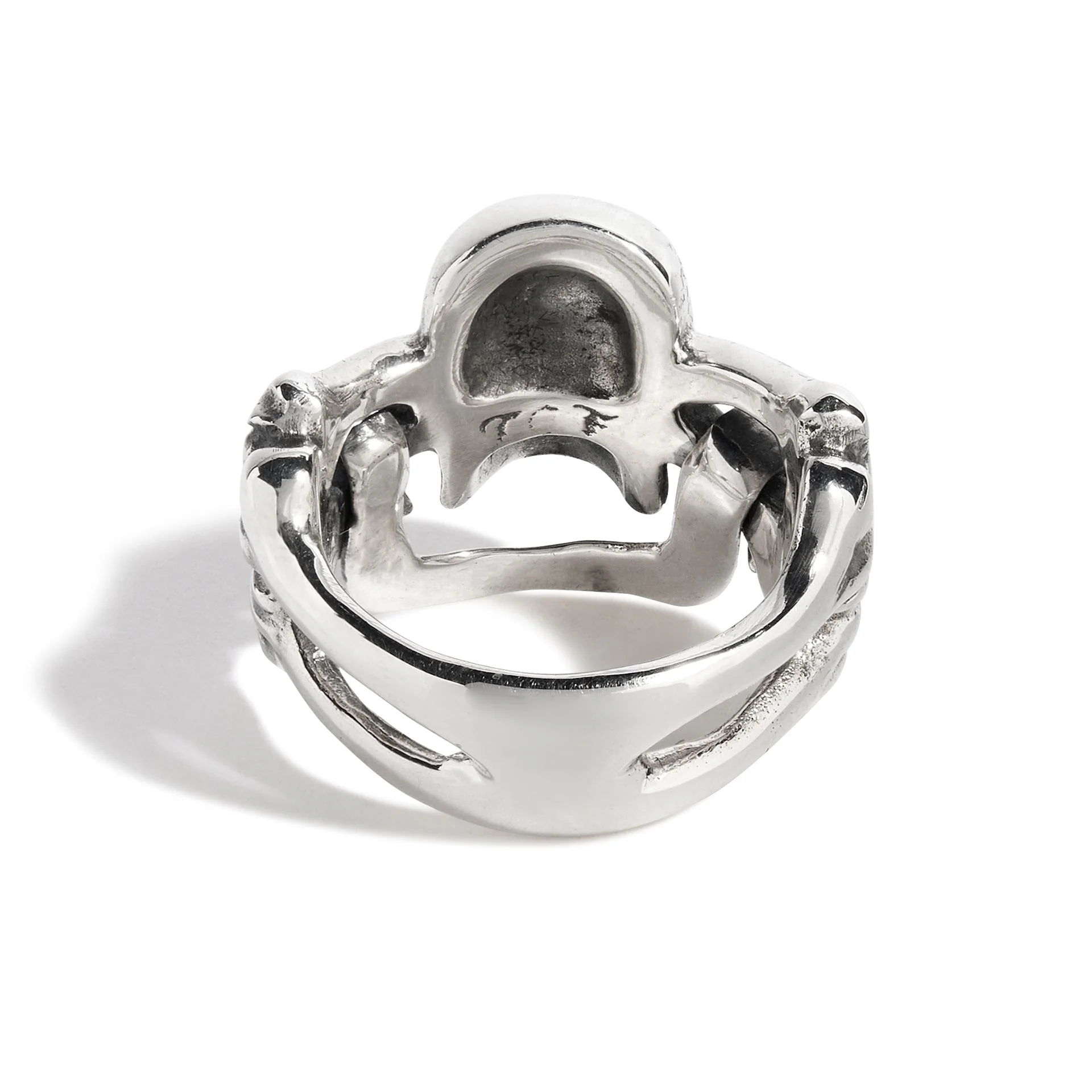 Skull & Crossbones with Silver Banner Ring - Image 4