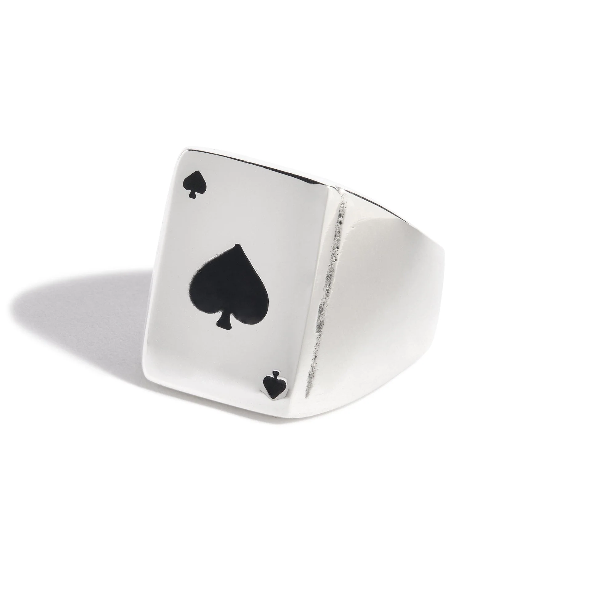 Small Ace of Spades Card Ring - Image 2