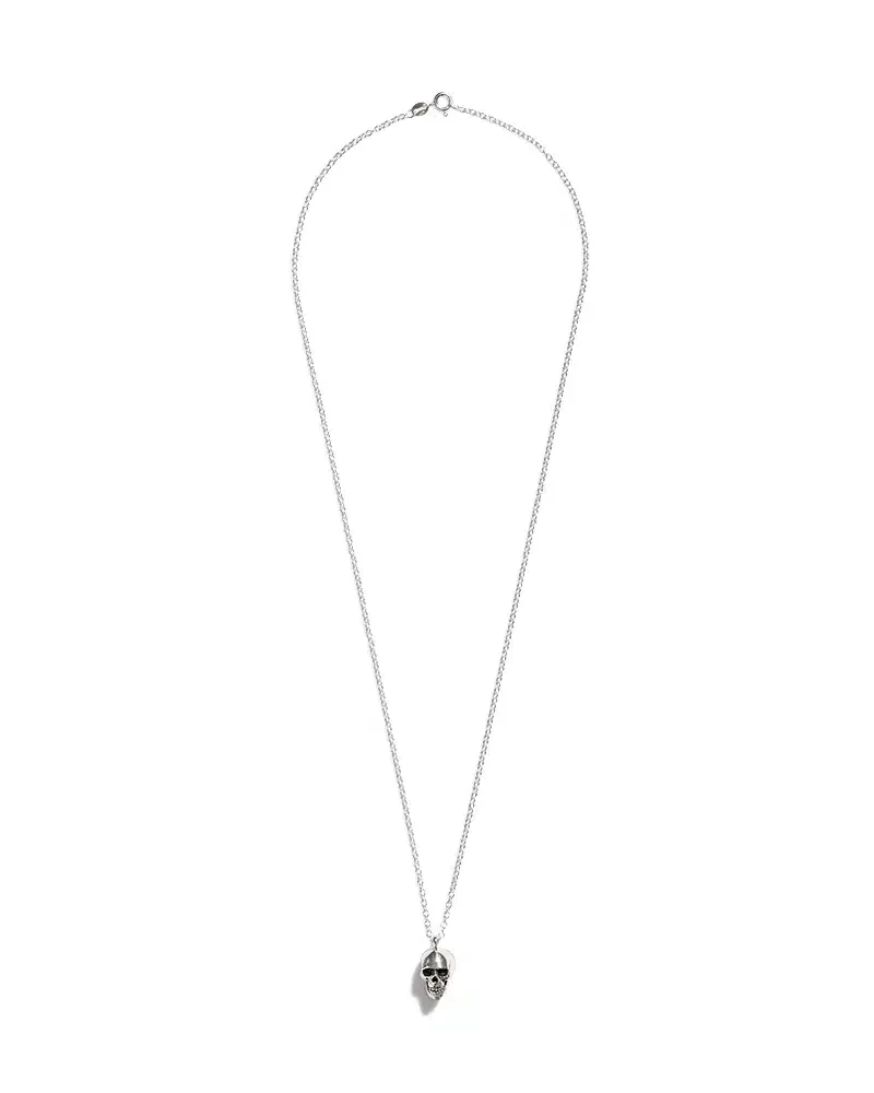 Small Anatomical Skull Pendant with Chain - Image 3