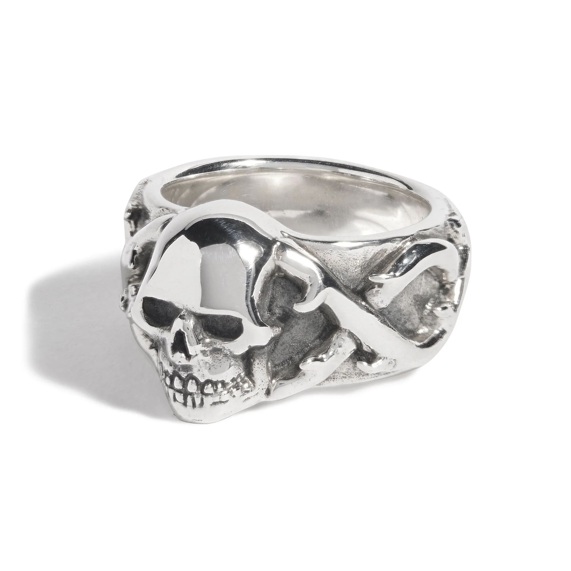 Small Skull and Thorns Ring - Image 2