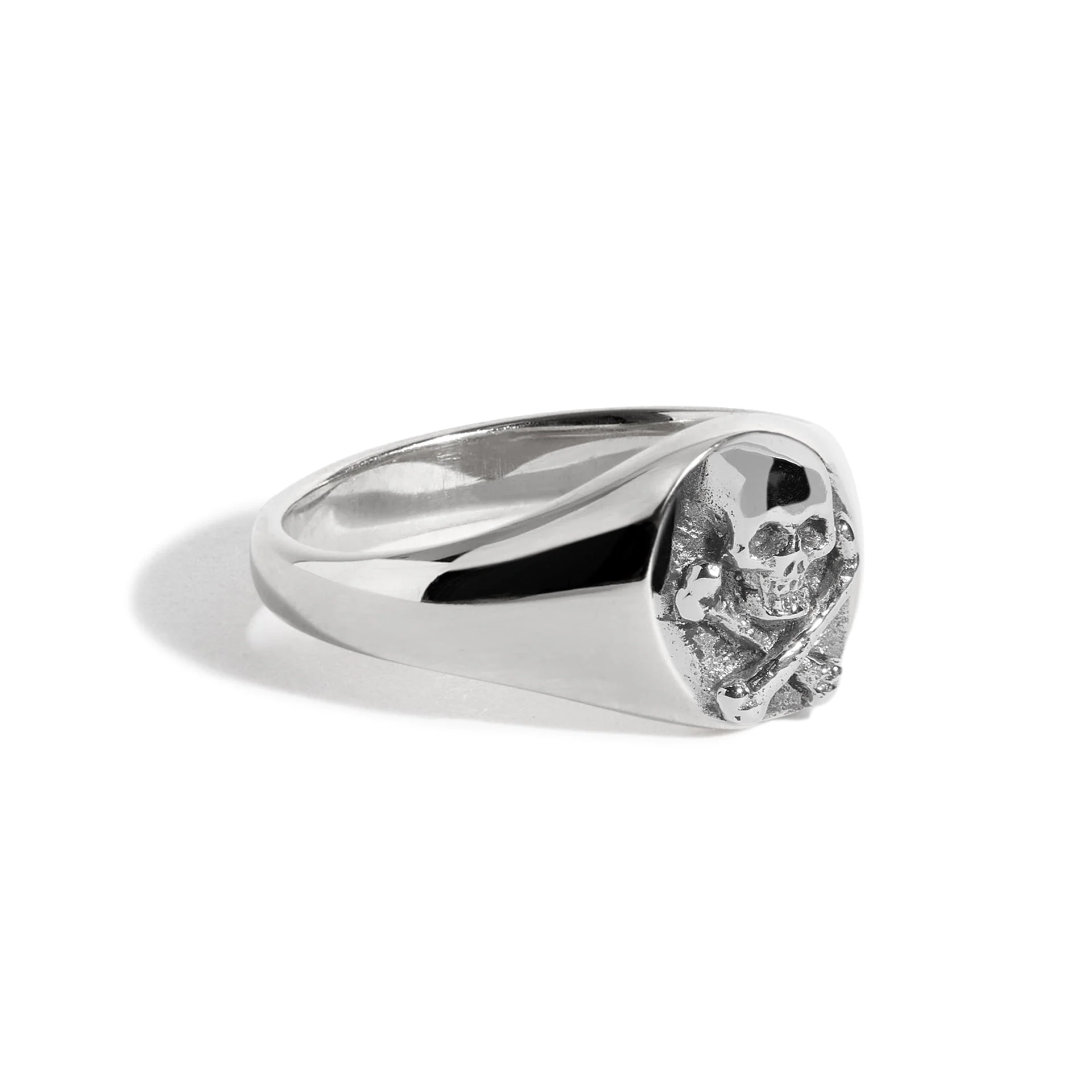 Small Skull & Crossbones Signet Ring - Image 2