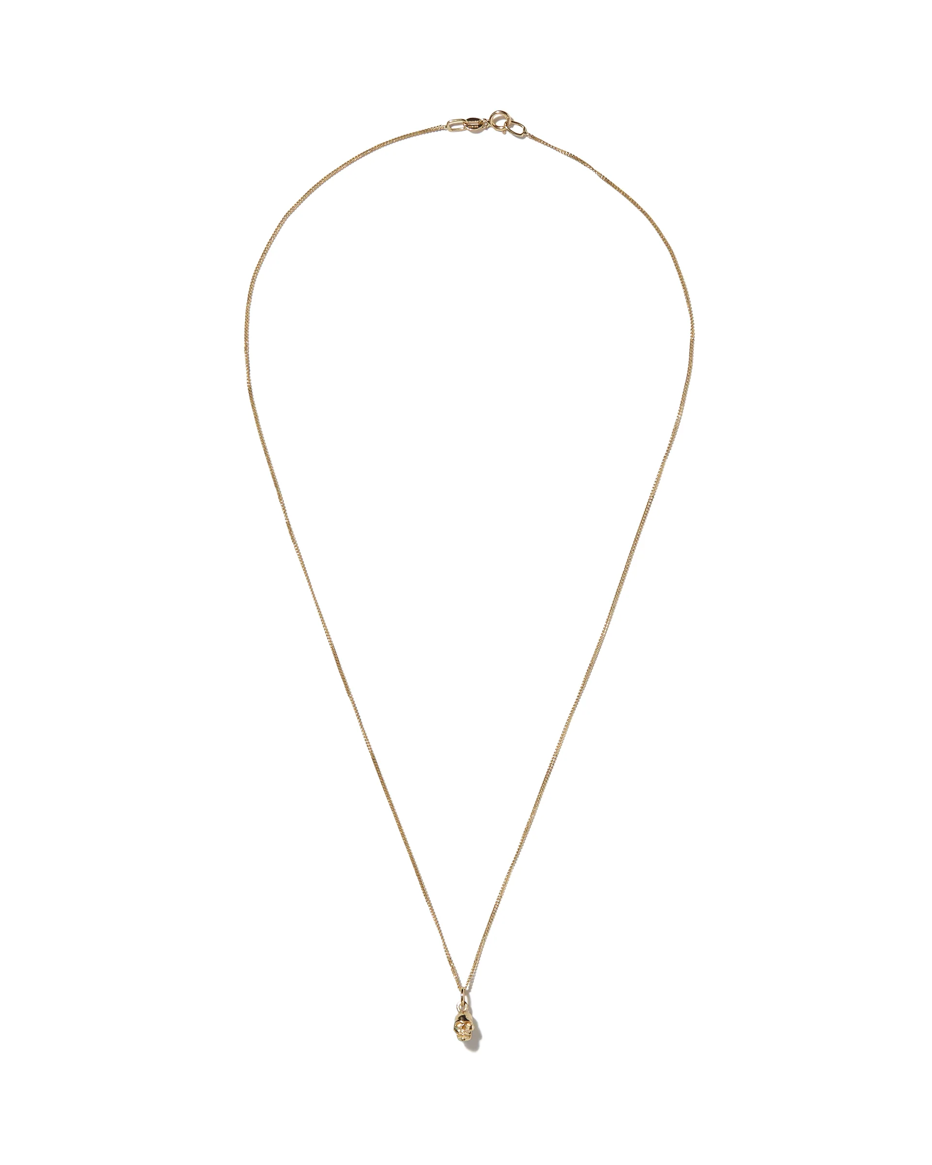 Solid 18ct Gold Micro Anatomical Skull Pendant and Chain - Image 4