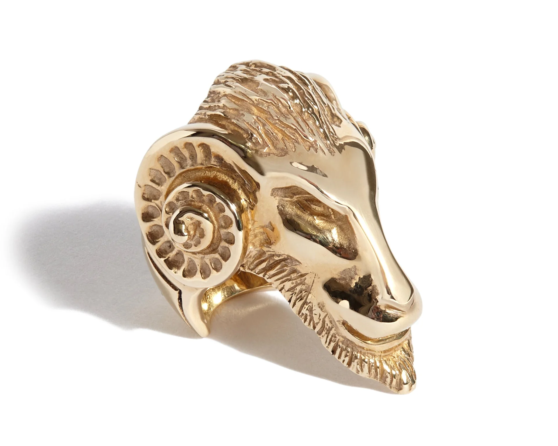 Solid 9ct Gold Ancient Goat Ring - Image 4