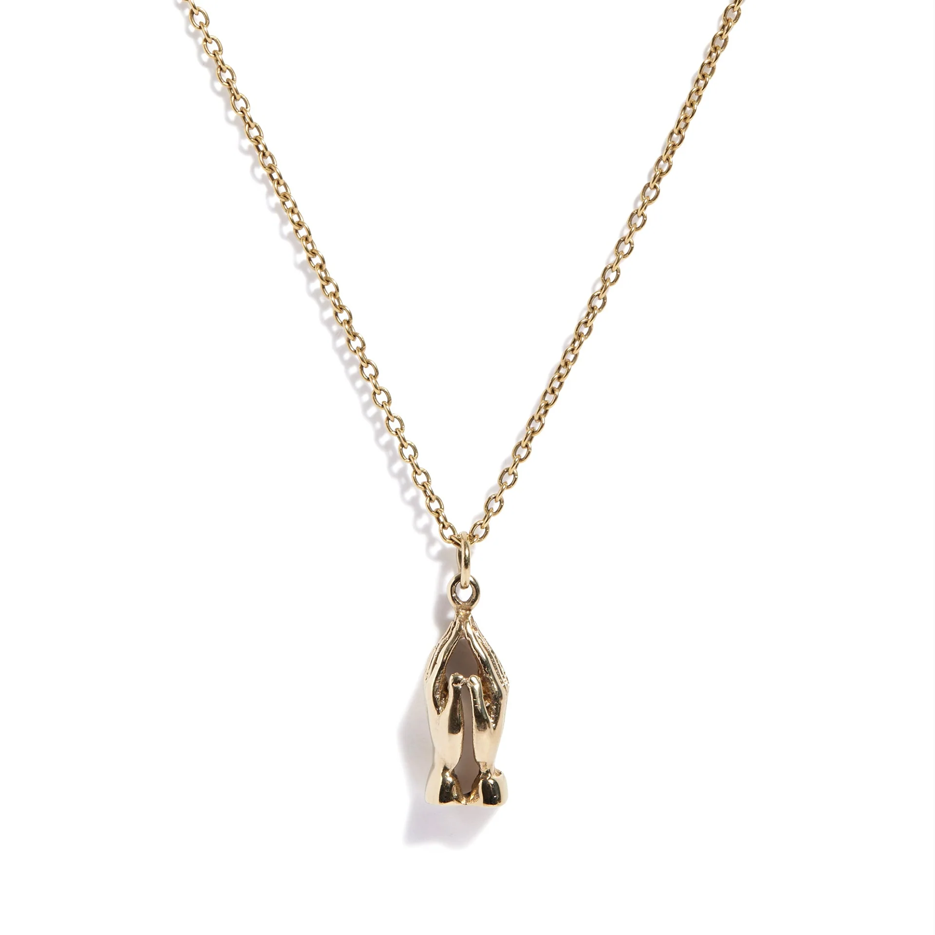 Solid 9ct Gold Praying Hands Pendant - Image 2