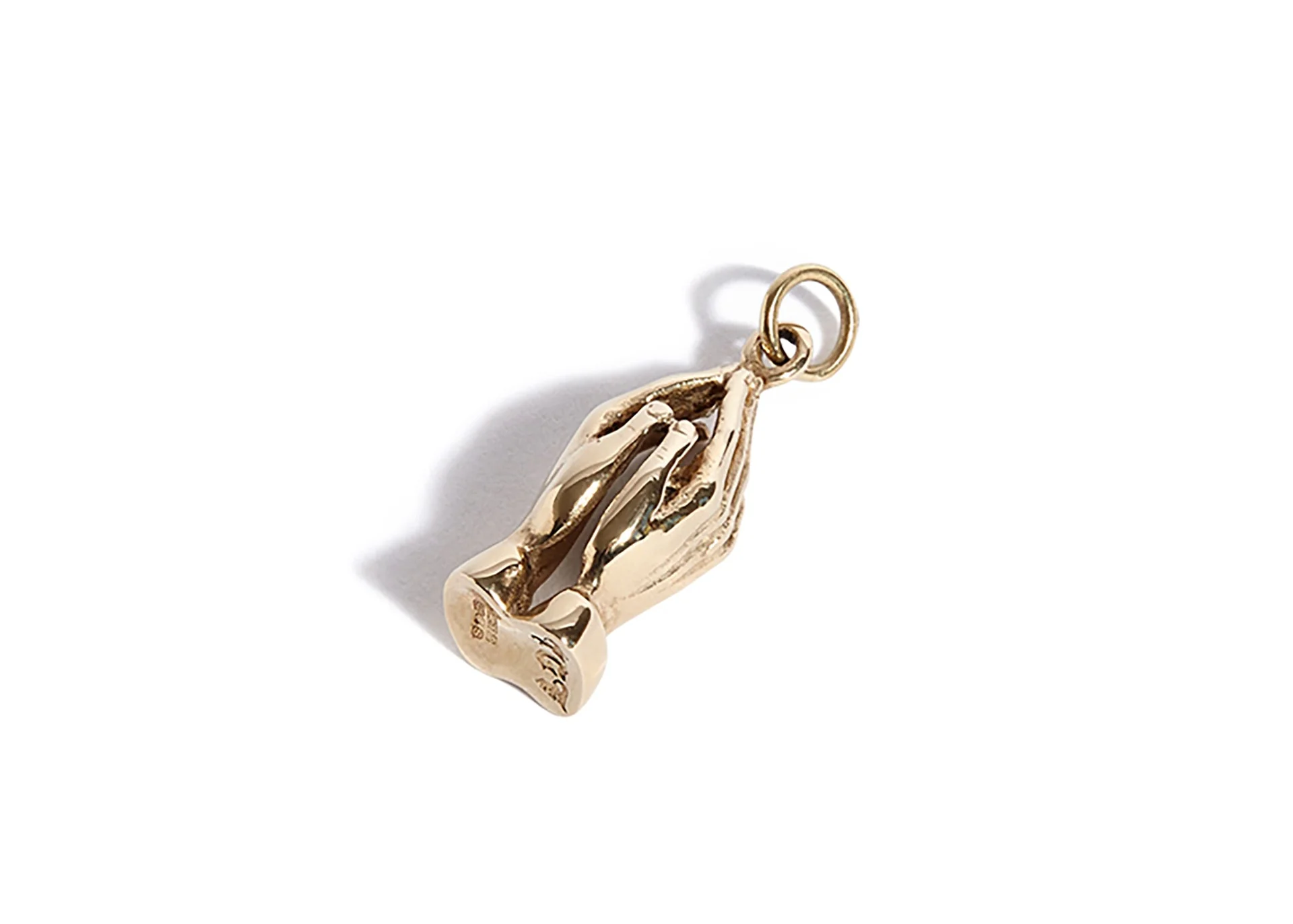 Solid 9ct Gold Praying Hands Pendant - Image 3