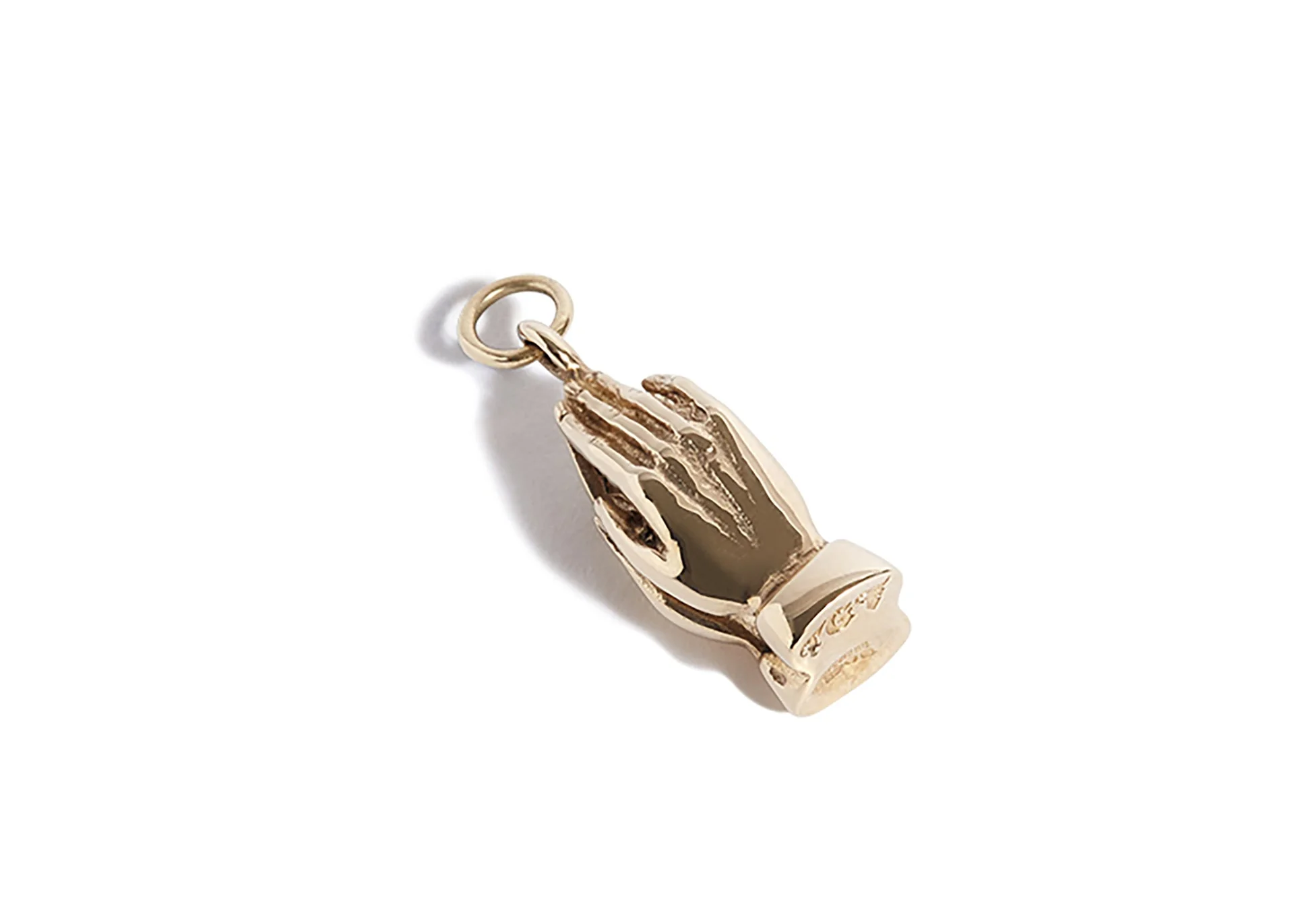 Solid 9ct Gold Praying Hands Pendant - Image 4