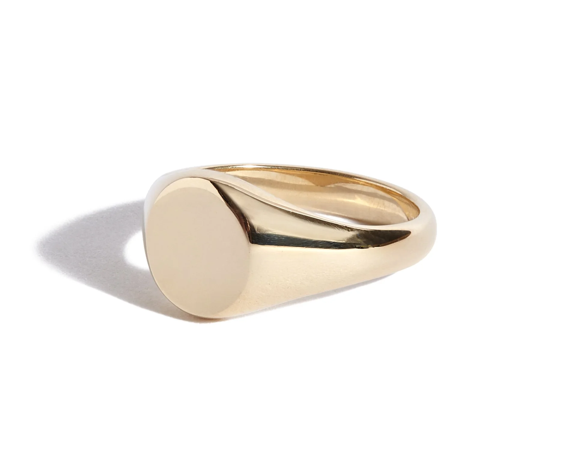Solid 9ct Gold Small Plain Signet - Image 3