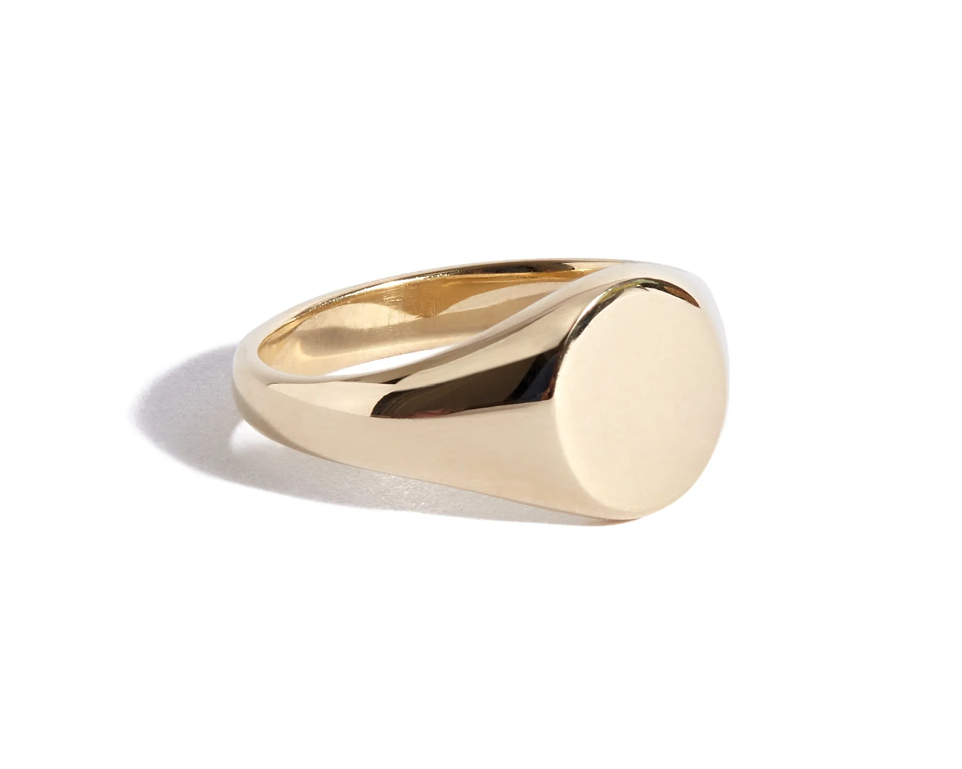 Solid 9ct Gold Small Plain Signet - Image 4
