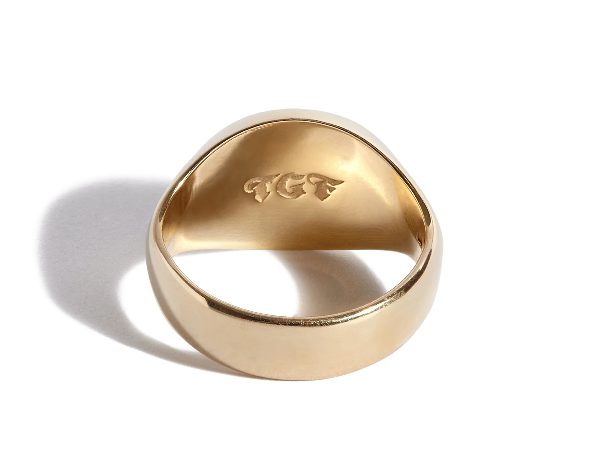 Solid 9ct Gold Small Plain Signet - Image 5