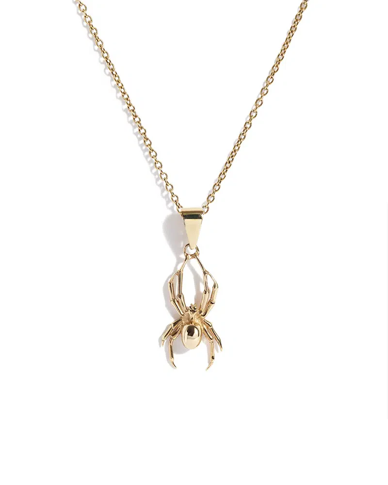 Solid 9ct Gold Spider Pendant