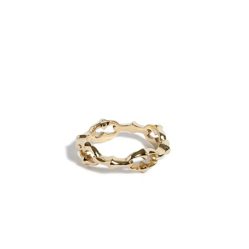 Solid Gold Micro Lock Down Ring - Image 3