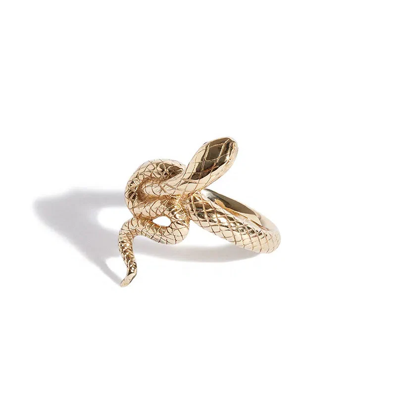 Solid Gold Serpent Ring - Image 3