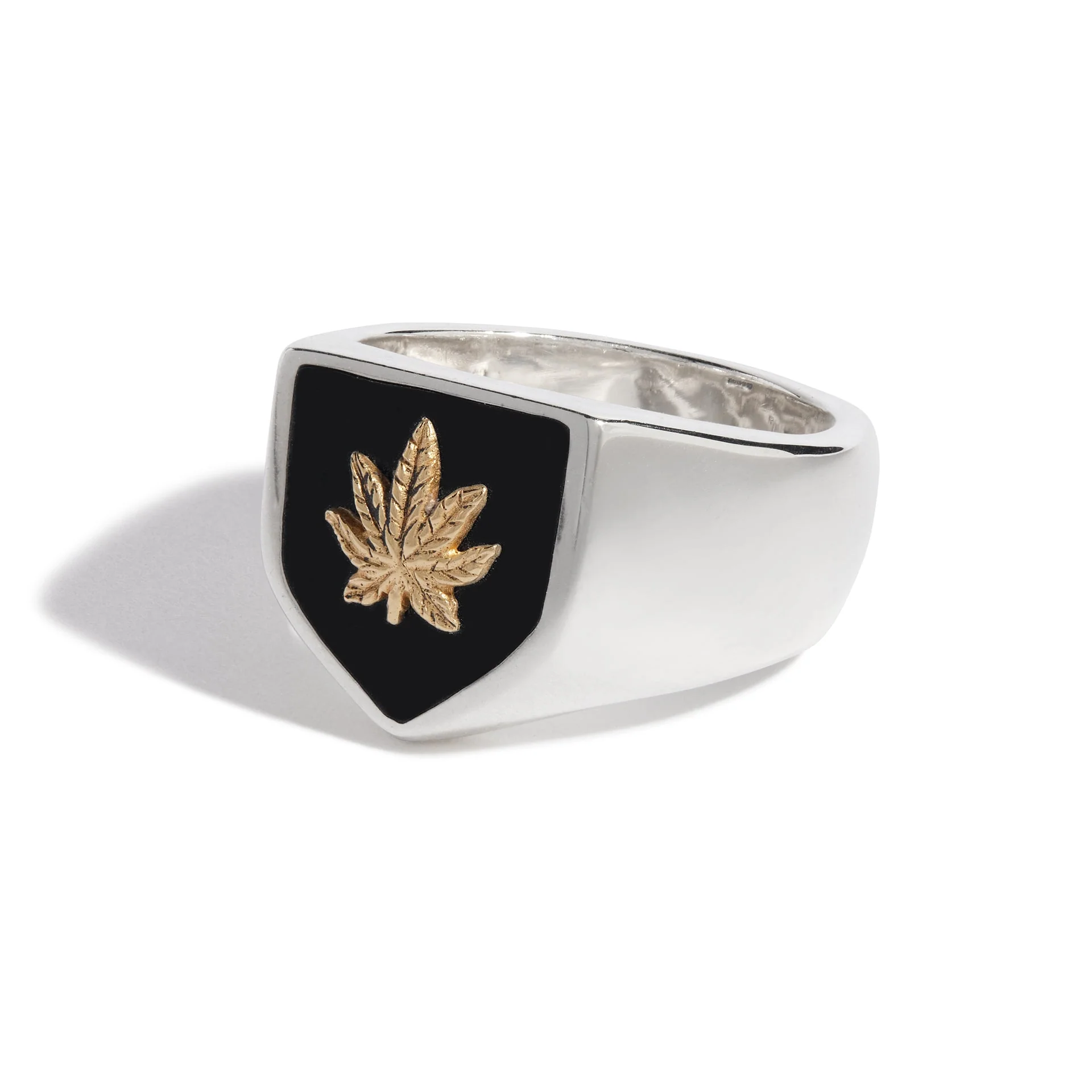 Sweet Leaf Shield Ring (18ct Gold Leaf) - Image 3