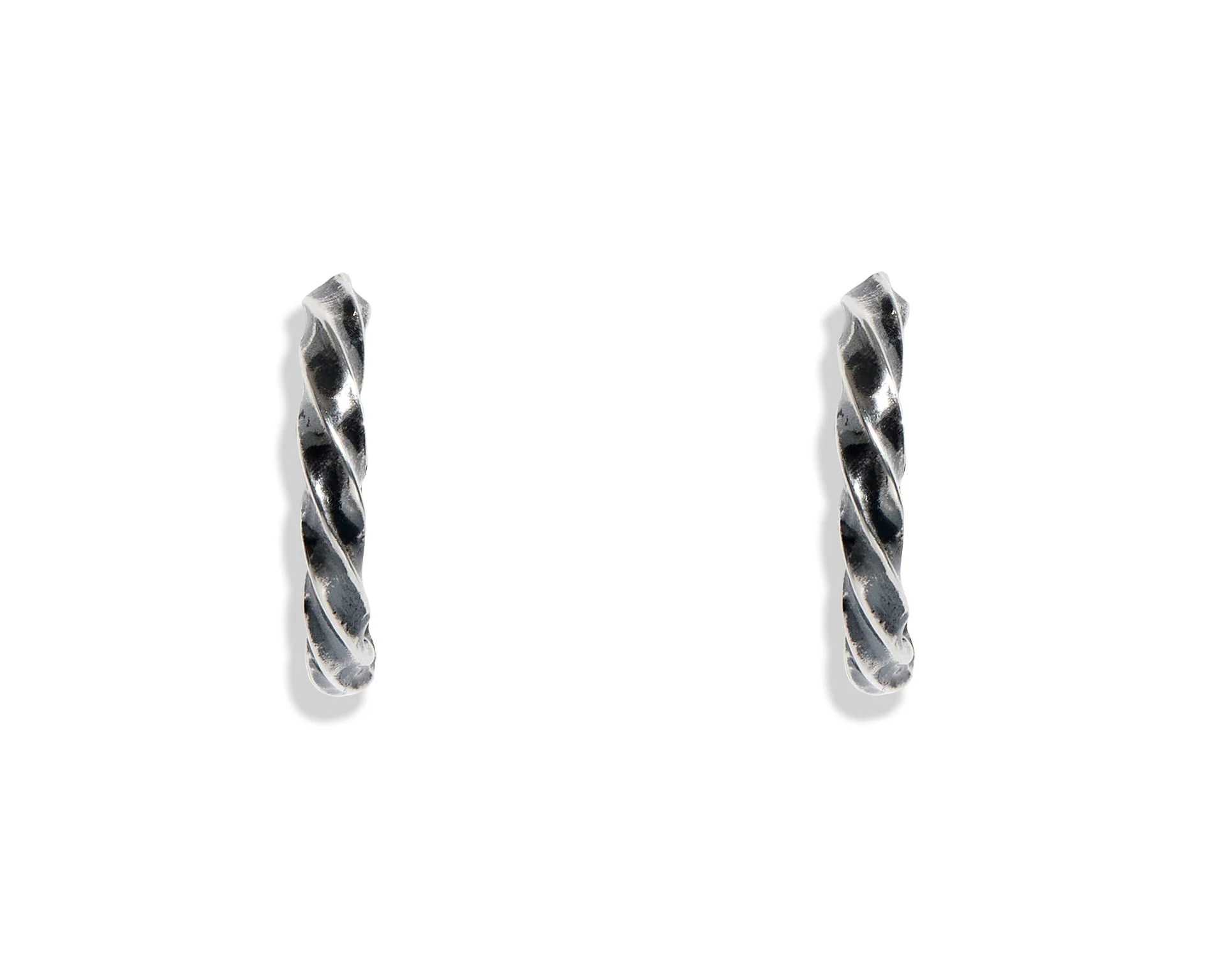 Twisted Silver Skull Hoop (Single) - Image 3