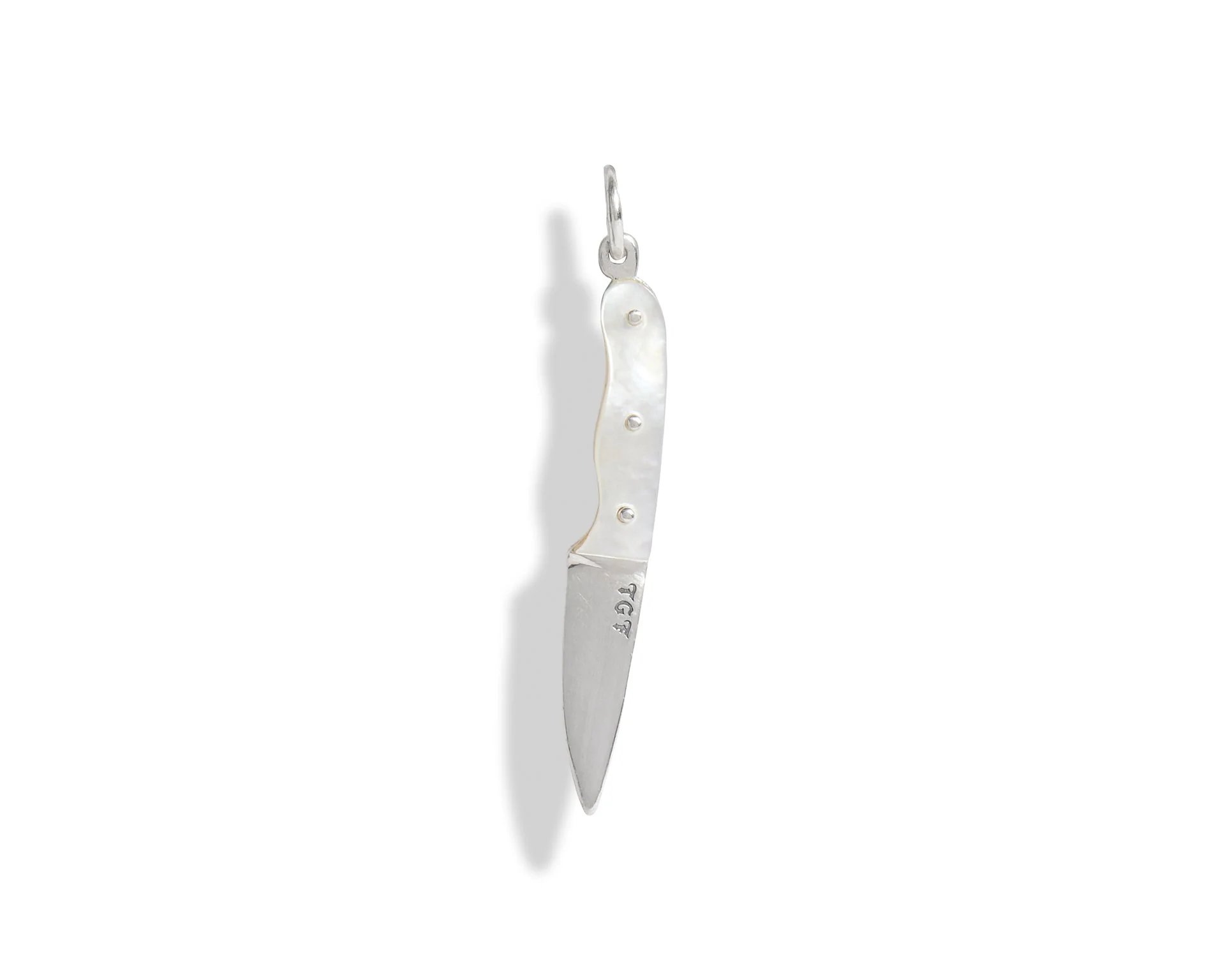 White Mother of Pearl Knife Pendant - Image 3