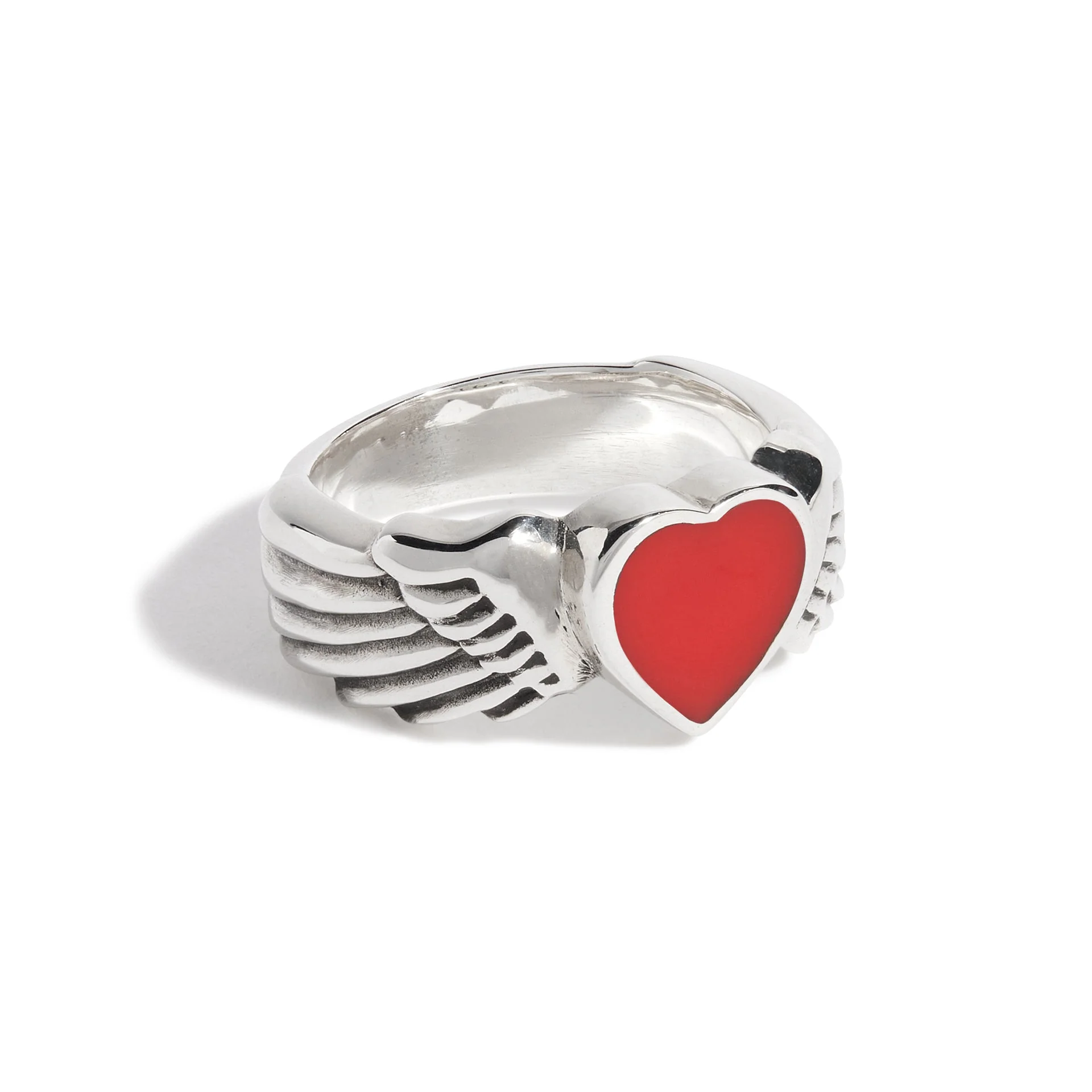 Winged Heart with Enamel Ring - Image 3