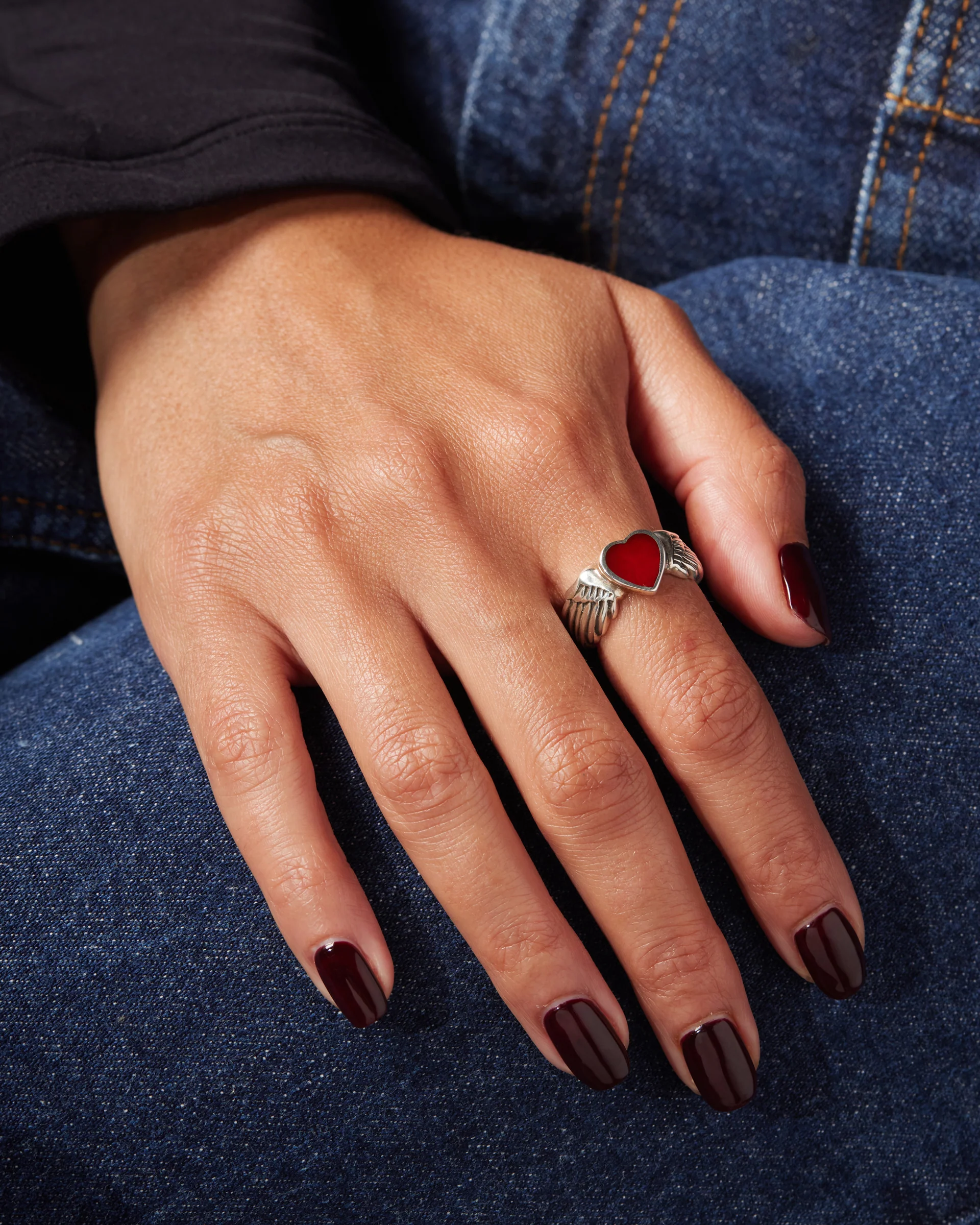 Winged Heart with Enamel Ring - Image 6